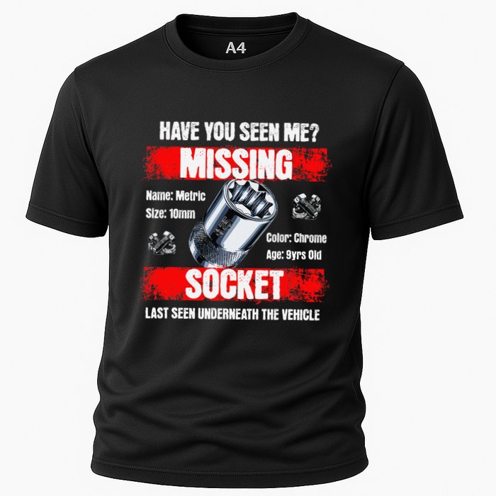 Missing 10mm Socket Funny Mechanics Lifestyle Cartruck Gift Cooling Performance Crew T-Shirt