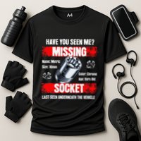 Missing 10mm Socket Funny Mechanics Lifestyle Cartruck Gift Cooling Performance Crew T-Shirt