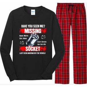 Missing 10mm Socket Funny Mechanics Lifestyle Cartruck Gift Long Sleeve Pajama Set