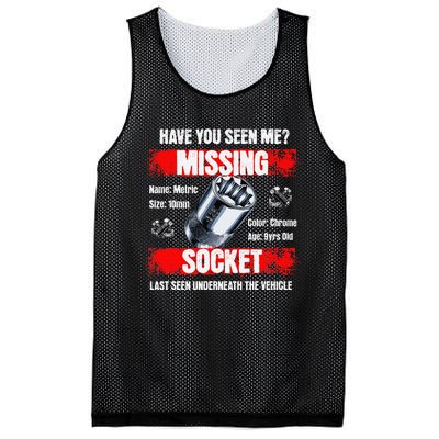 Missing 10mm Socket Funny Mechanics Lifestyle Cartruck Gift Mesh Reversible Basketball Jersey Tank