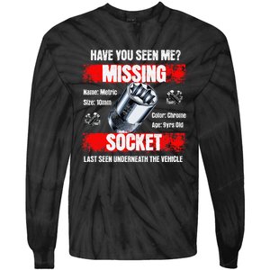 Missing 10mm Socket Funny Mechanics Lifestyle Cartruck Gift Tie-Dye Long Sleeve Shirt