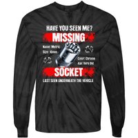 Missing 10mm Socket Funny Mechanics Lifestyle Cartruck Gift Tie-Dye Long Sleeve Shirt