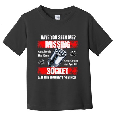 Missing 10mm Socket Funny Mechanics Lifestyle Cartruck Gift Toddler T-Shirt