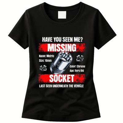 Missing 10mm Socket Funny Mechanics Lifestyle Cartruck Gift Womens T-Shirt