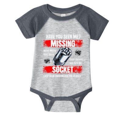 Missing 10mm Socket Funny Mechanics Lifestyle Cartruck Gift Infant Baby Jersey Bodysuit