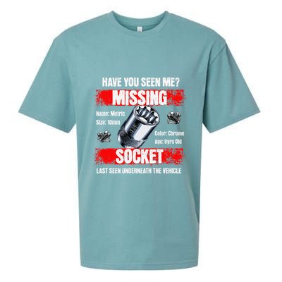 Missing 10mm Socket Funny Mechanics Lifestyle Cartruck Gift Sueded Cloud Jersey T-Shirt