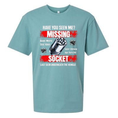 Missing 10mm Socket Funny Mechanics Lifestyle Cartruck Gift Sueded Cloud Jersey T-Shirt