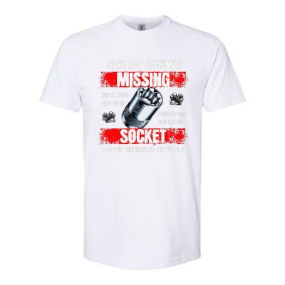 Missing 10mm Socket Funny Mechanics Lifestyle Cartruck Gift Softstyle CVC T-Shirt