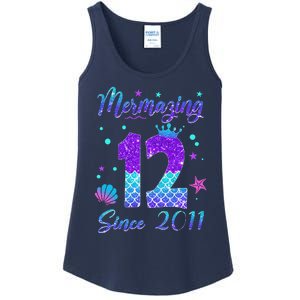 Mermazing 12 Since 2011 12th Birthday Mermaid Theme Ladies Essential Tank