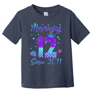 Mermazing 12 Since 2011 12th Birthday Mermaid Theme Toddler T-Shirt