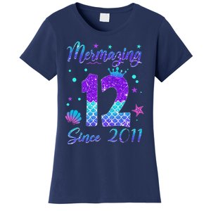 Mermazing 12 Since 2011 12th Birthday Mermaid Theme Women's T-Shirt