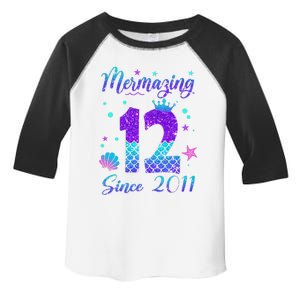 Mermazing 12 Since 2011 12th Birthday Mermaid Theme Toddler Fine Jersey T-Shirt