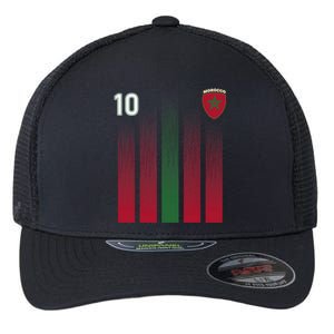 Morocco 10 Soccer Jersey Morocco Football Fan Soccer Flexfit Unipanel Trucker Cap