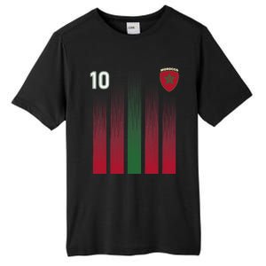 Morocco 10 Soccer Jersey Morocco Football Fan Soccer Tall Fusion ChromaSoft Performance T-Shirt