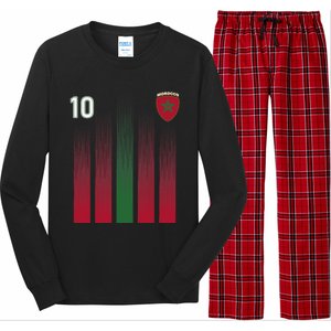 Morocco 10 Soccer Jersey Morocco Football Fan Soccer Long Sleeve Pajama Set