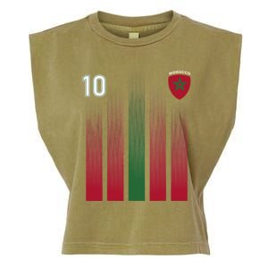 Morocco 10 Soccer Jersey Morocco Football Fan Soccer Garment-Dyed Women's Muscle Tee