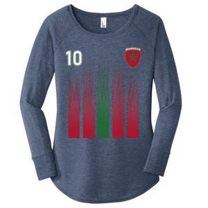 Morocco 10 Soccer Jersey Morocco Football Fan Soccer Women's Perfect Tri Tunic Long Sleeve Shirt