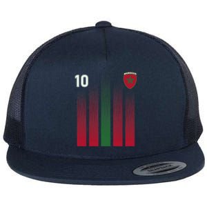 Morocco 10 Soccer Jersey Morocco Football Fan Soccer Flat Bill Trucker Hat