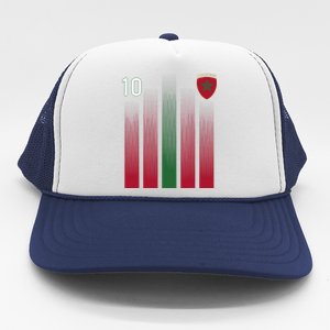 Morocco 10 Soccer Jersey Morocco Football Fan Soccer Trucker Hat