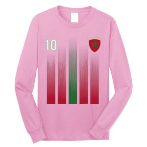 Morocco 10 Soccer Jersey Morocco Football Fan Soccer Long Sleeve Shirt