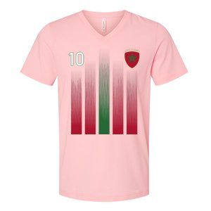 Morocco 10 Soccer Jersey Morocco Football Fan Soccer V-Neck T-Shirt