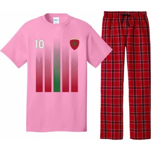 Morocco 10 Soccer Jersey Morocco Football Fan Soccer Pajama Set