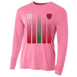 Morocco 10 Soccer Jersey Morocco Football Fan Soccer Cooling Performance Long Sleeve Crew