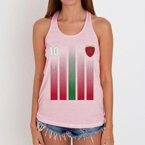 Morocco 10 Soccer Jersey Morocco Football Fan Soccer Women's Knotted Racerback Tank