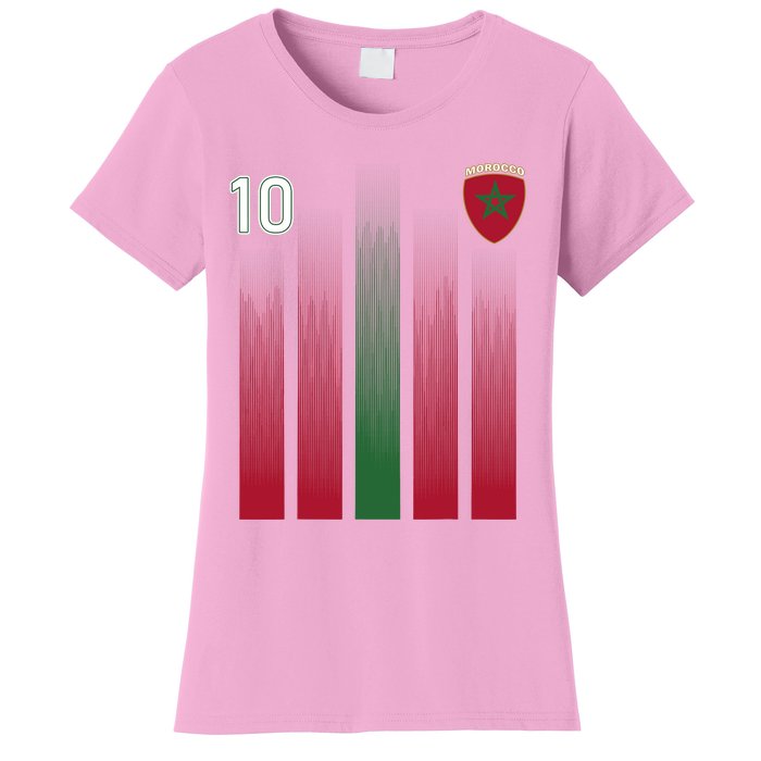 Morocco 10 Soccer Jersey Morocco Football Fan Soccer Women's T-Shirt