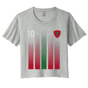 Morocco 10 Soccer Jersey Morocco Football Fan Soccer Women's Crop Top Tee