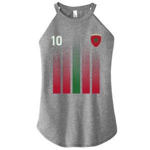 Morocco 10 Soccer Jersey Morocco Football Fan Soccer Women's Perfect Tri Rocker Tank