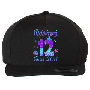 Mermazing 12 Since 2011 12th Birthday Mermaid Theme Wool Snapback Cap