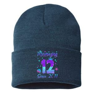 Mermazing 12 Since 2011 12th Birthday Mermaid Theme Sustainable Knit Beanie