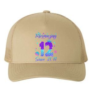 Mermazing 12 Since 2011 12th Birthday Mermaid Theme Yupoong Adult 5-Panel Trucker Hat