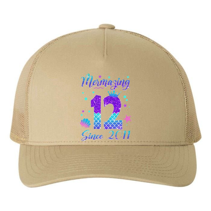 Mermazing 12 Since 2011 12th Birthday Mermaid Theme Yupoong Adult 5-Panel Trucker Hat