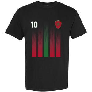 Morocco 10 Soccer Jersey Morocco Football Fan Soccer Garment-Dyed Heavyweight T-Shirt