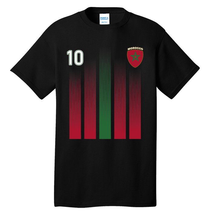 Morocco 10 Soccer Jersey Morocco Football Fan Soccer Tall T-Shirt