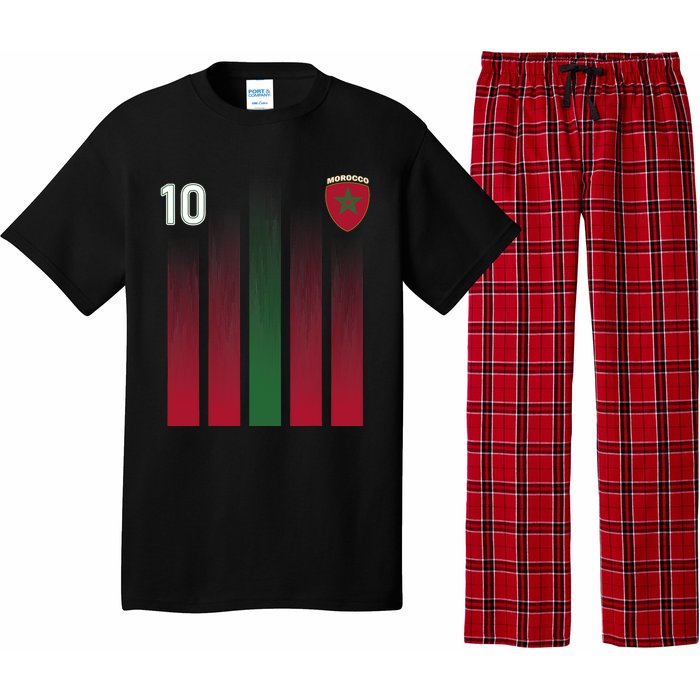 Morocco 10 Soccer Jersey Morocco Football Fan Soccer Pajama Set