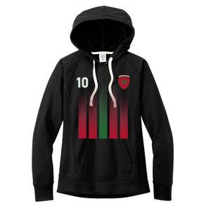 Morocco 10 Soccer Jersey Morocco Football Fan Soccer Women's Fleece Hoodie