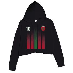 Morocco 10 Soccer Jersey Morocco Football Fan Soccer Crop Fleece Hoodie