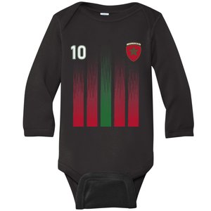 Morocco 10 Soccer Jersey Morocco Football Fan Soccer Baby Long Sleeve Bodysuit