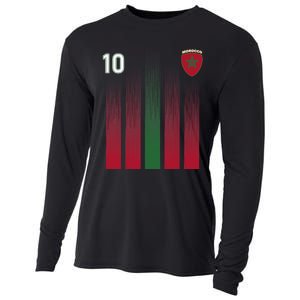 Morocco 10 Soccer Jersey Morocco Football Fan Soccer Cooling Performance Long Sleeve Crew