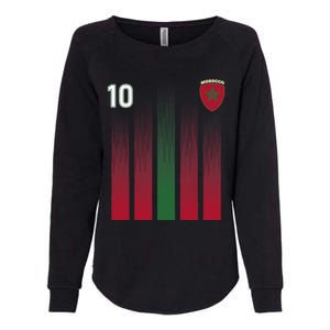 Morocco 10 Soccer Jersey Morocco Football Fan Soccer Womens California Wash Sweatshirt