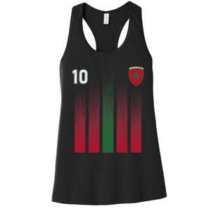 Morocco 10 Soccer Jersey Morocco Football Fan Soccer Women's Racerback Tank