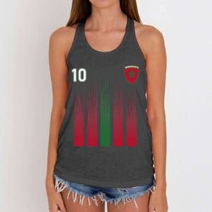 Morocco 10 Soccer Jersey Morocco Football Fan Soccer Women's Knotted Racerback Tank