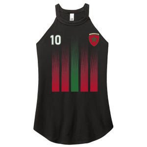 Morocco 10 Soccer Jersey Morocco Football Fan Soccer Women's Perfect Tri Rocker Tank