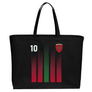 Morocco 10 Soccer Jersey Morocco Football Fan Soccer Cotton Canvas Jumbo Tote