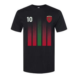 Morocco 10 Soccer Jersey Morocco Football Fan Soccer Softstyle CVC T-Shirt