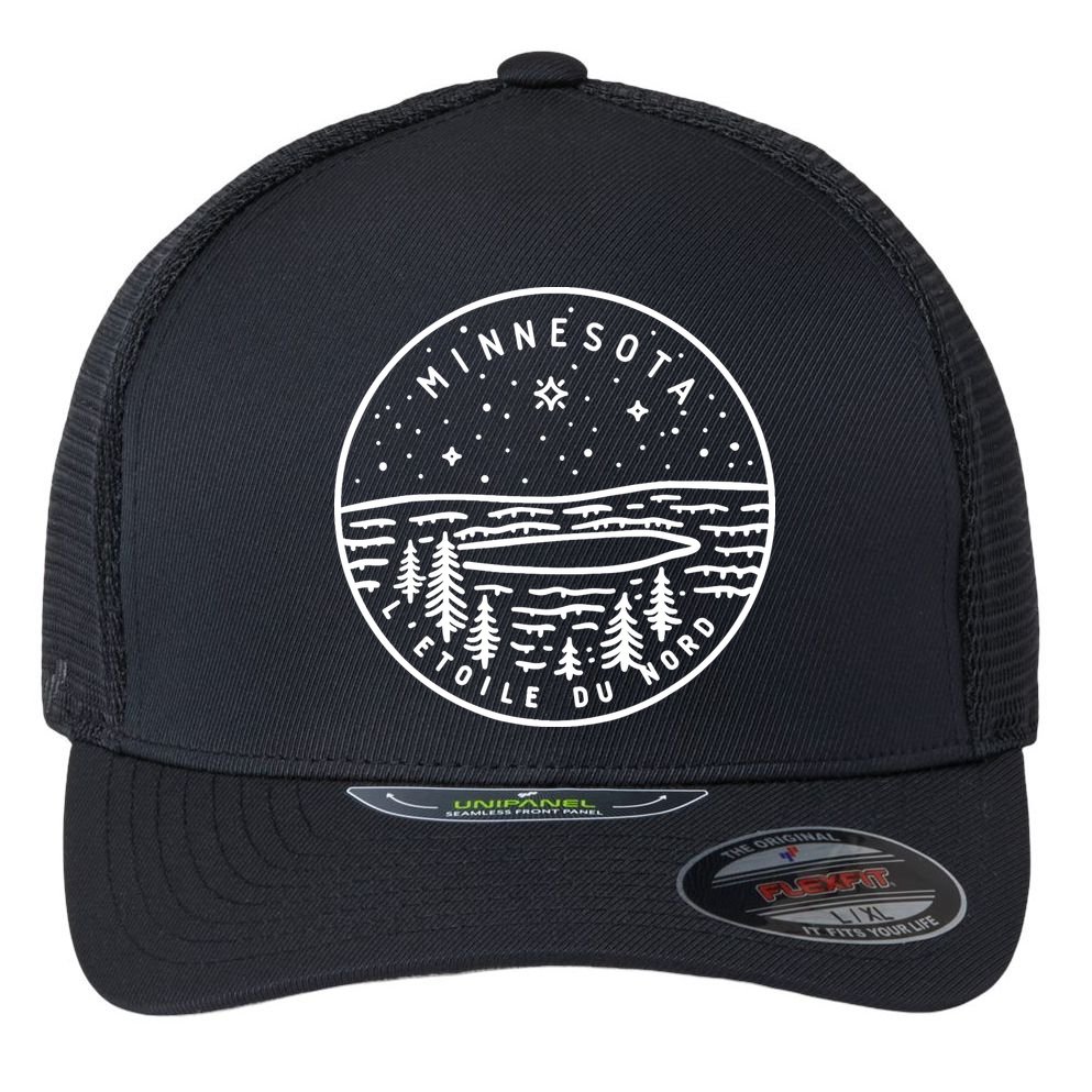 Minnesota 1858 State Of Minnesota Flexfit Unipanel Trucker Cap