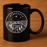 Minnesota 1858 State Of Minnesota 11oz C Handle Ceramic Mug